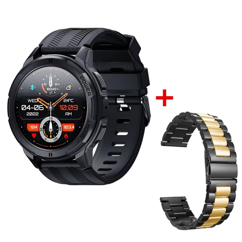 C25 Smart Watches for Men AMOLED Screen 1.43" 1ATM Waterproof Heart Rate Monitor Sports Smartwatch Blue Tooth Call Women Fitness