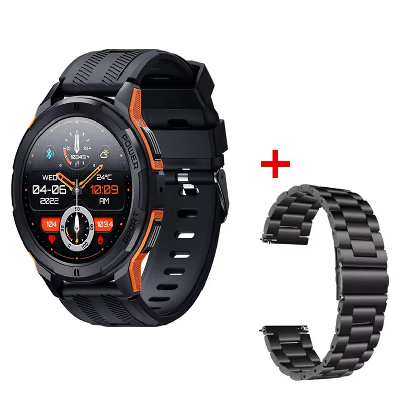 C25 Smart Watches for Men AMOLED Screen 1.43" 1ATM Waterproof Heart Rate Monitor Sports Smartwatch Blue Tooth Call Women Fitness