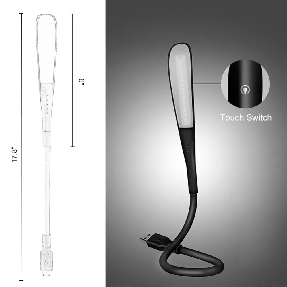 Mini USB Light Portable Laptops Touch Sensor LED Book Light for Power Bank PC Laptops Book Night Lighting